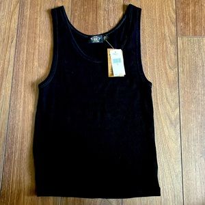 Double RL (Ralph Lauren) Black ribbed tank